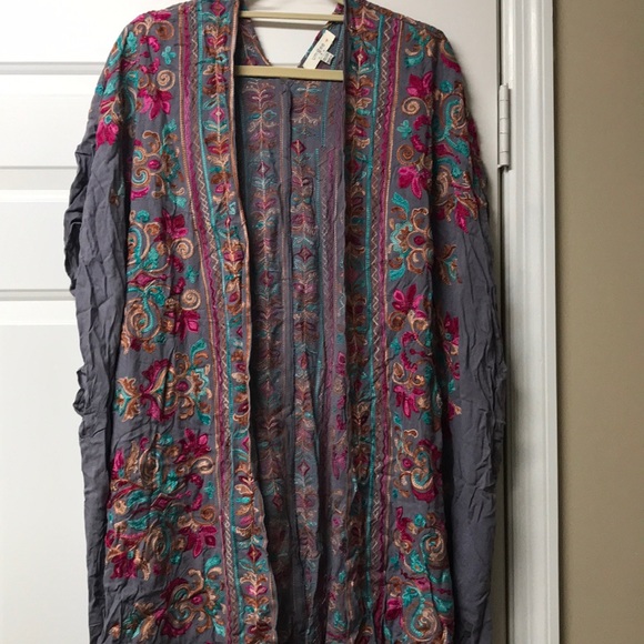 Cool Grey Kimono 1X/2X (20-28) Umgee